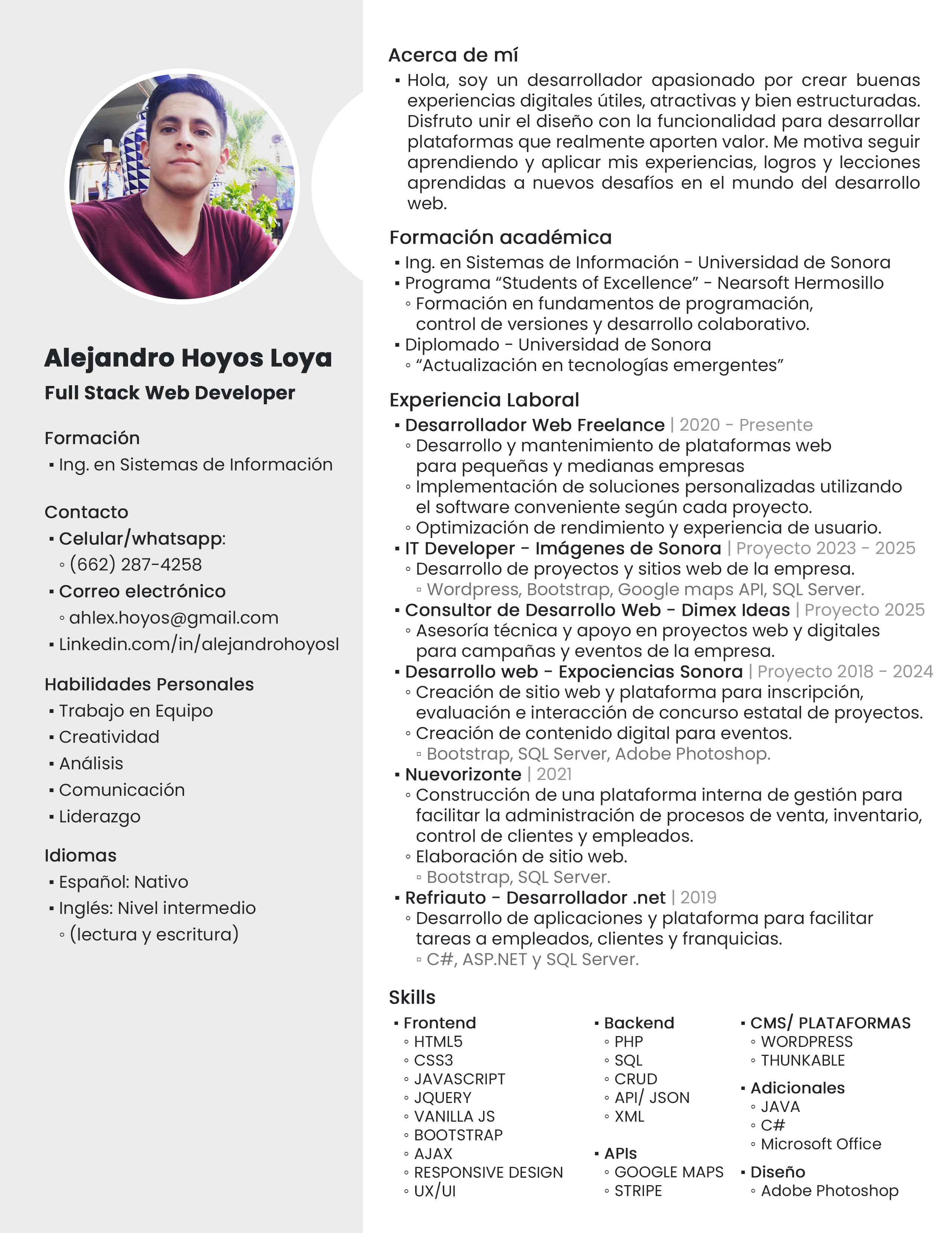 CV Ahlex Hoyos